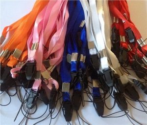 Royal Blue Polyester Lanyard