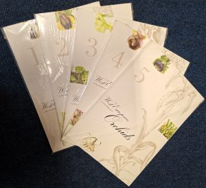 West European Orchids 1-5 set out in a fan shape