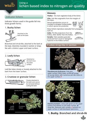 Guide to using a lichen based index to nitrogen air quality FSC fold out chart
