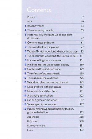 Contents page for Woodland Flowers book