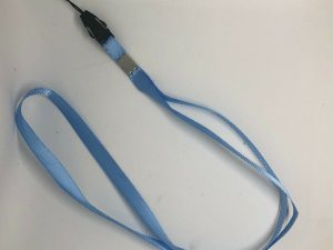 Light Blue Polyester Lanyard