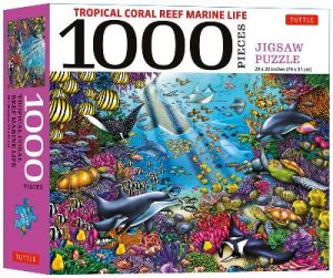 Tropical Coral Reef Marine Life - 1000 Piece Jigsaw Puzzle: Finished Size 29 in X 20 inch (74 x 51 cm)