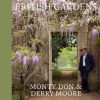Cover of British Gardens, Monty Don stands by a doorway through a brick wall, surrounded by wisteria in flower