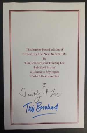 Collecting the New Naturalists title plate with authors' signatures