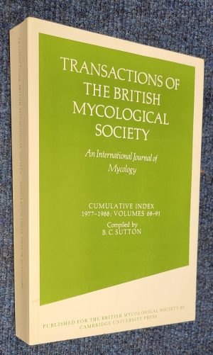 Cumulative Index: 1977-1988, Volumes 68-91 [of the Transactions of the British Mycological Society]