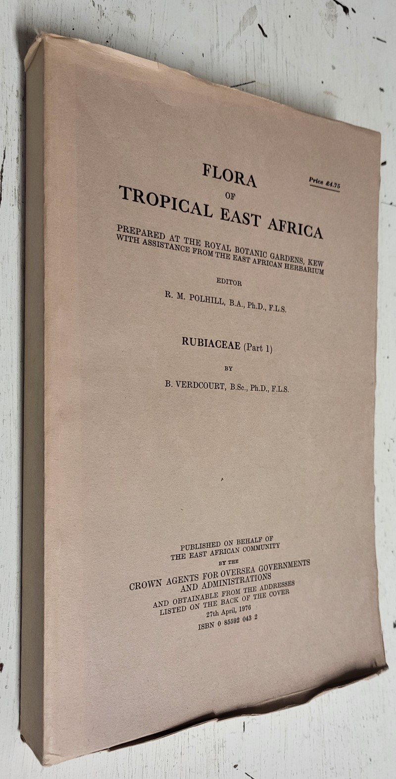Flora of Tropical East Africa: Rubiaceae (Part 1)