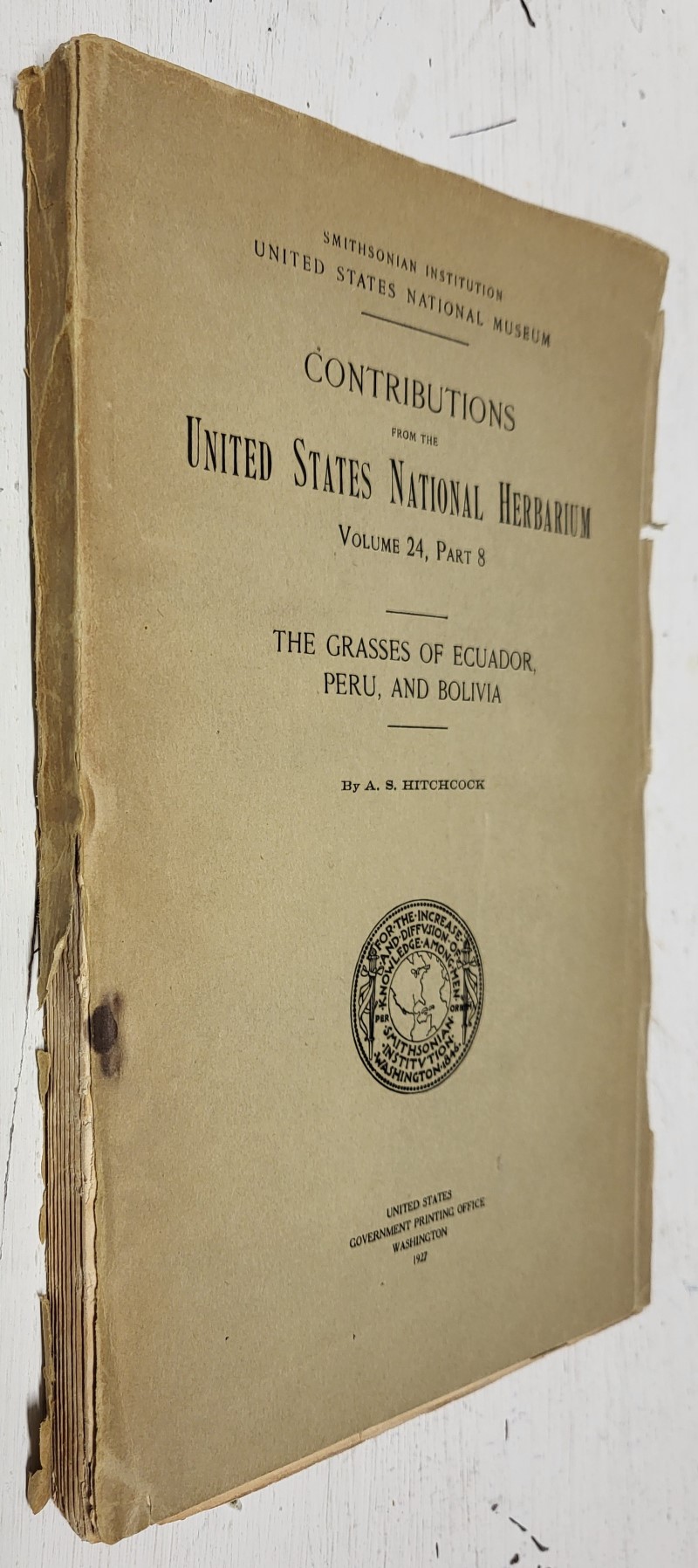The grasses of Ecuador, Peru and Bolivia (Contributions from the United States National Herbarium)